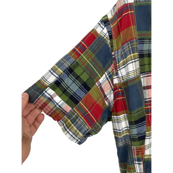 Orvis Mens Short-Sleeve Plaid Patchwork Button-Up Shirt Size XL - Picture 3 of 11